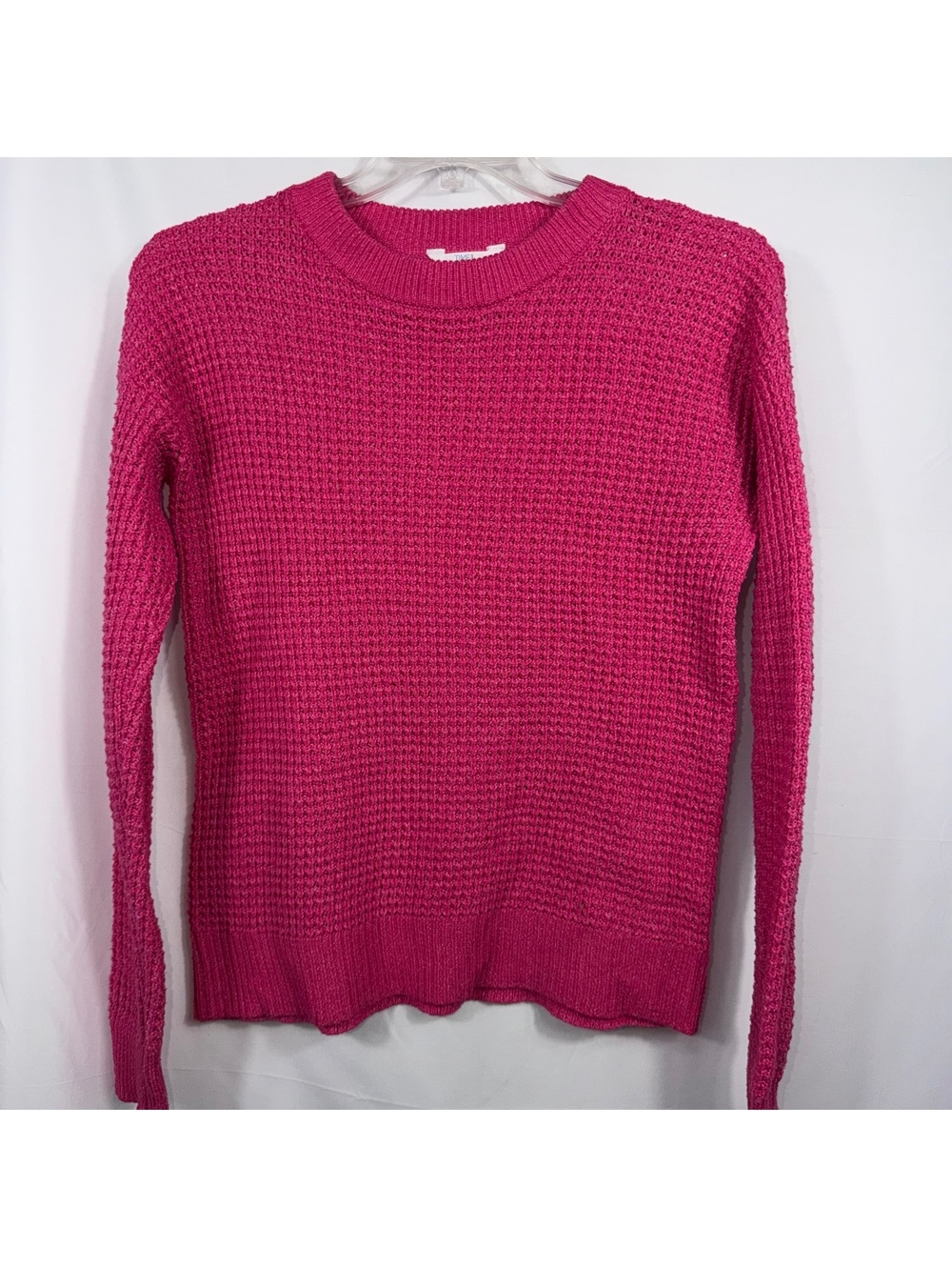 Time and Tru XS Pink Waffle Knit Sweater